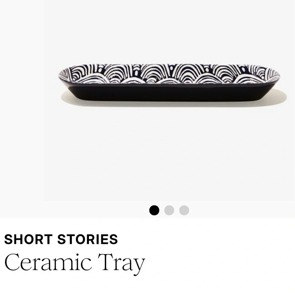 Ceramic Tray - Navy and White
